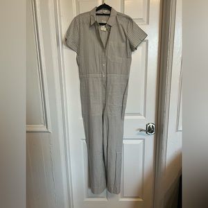 Madewell Striped Utility Jumpsuit - Dark Chambray
